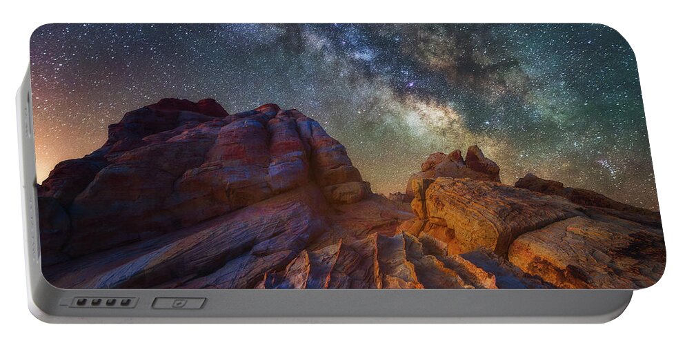 Milky Way Portable Battery Charger featuring the photograph Martian Landscape by Darren White