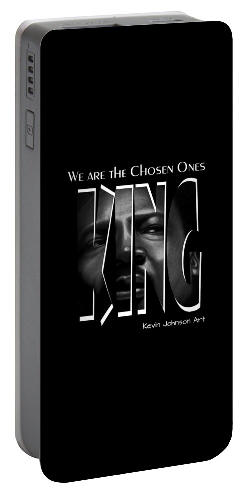 Martin Luther King Jr Portable Battery Charger featuring the drawing Martin Luther King Jr. - The Chosen Ones Collection by Kevin Johnson Art