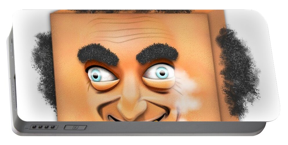 Actors Portable Battery Charger featuring the digital art Marty Feldman caricature by John Wills