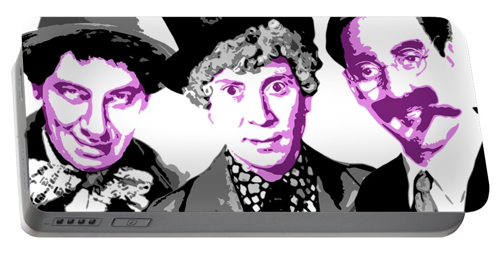 Marx Brothers Portable Battery Charger featuring the digital art Marx Brothers by DB Artist