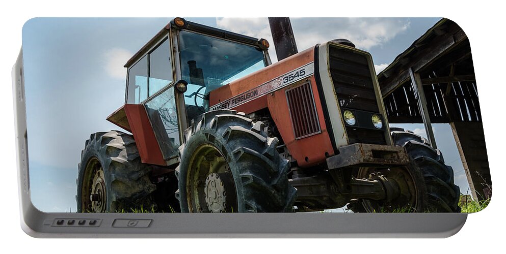 Massey Ferguson Portable Battery Charger featuring the photograph Massey Ferguson 3545 by Holden The Moment