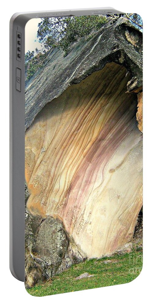 Sandstone Portable Battery Charger featuring the photograph Massive by Leanne Seymour