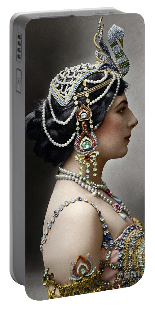 1890s Portable Battery Charger featuring the photograph Mata Hari by Granger
