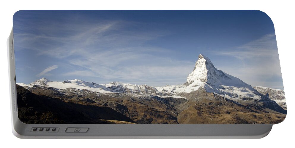 Matterhorn Portable Battery Charger featuring the photograph Matterhorn - Wide shot by Erik Burg