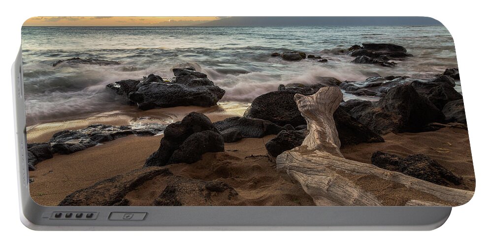 Maui Portable Battery Charger featuring the photograph Maui Beach Sunset by John Daly