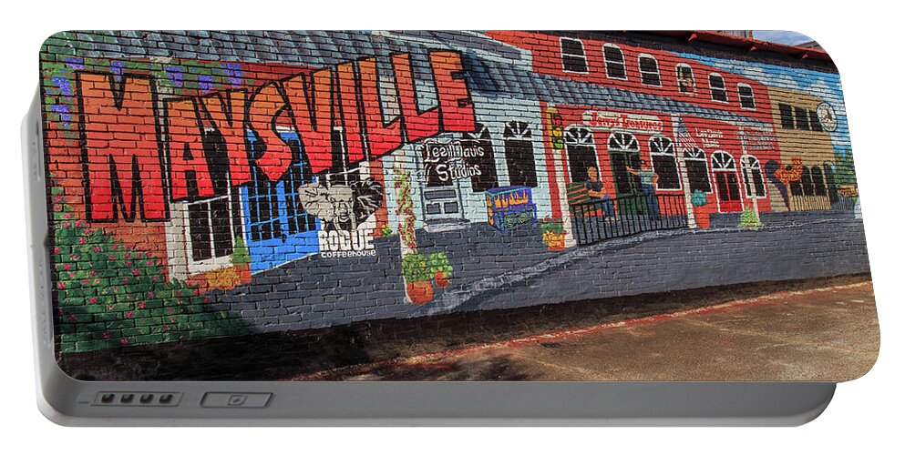 Mural Portable Battery Charger featuring the photograph Maysville Mural by Doug Camara
