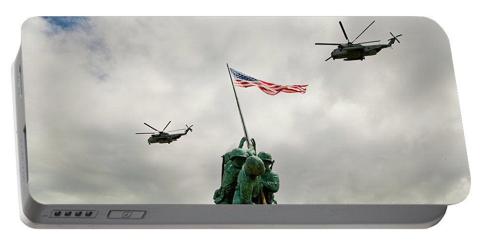 Hawaii Portable Battery Charger featuring the photograph MCBH Remembers Iwo Jima by Dan McManus