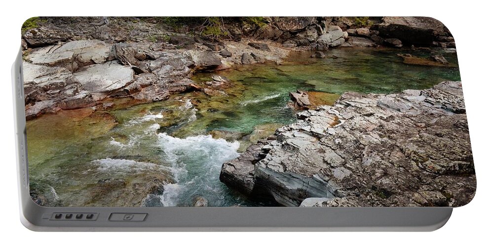 Glacier National Park Portable Battery Charger featuring the photograph McDonald Creek 7 by Marty Koch