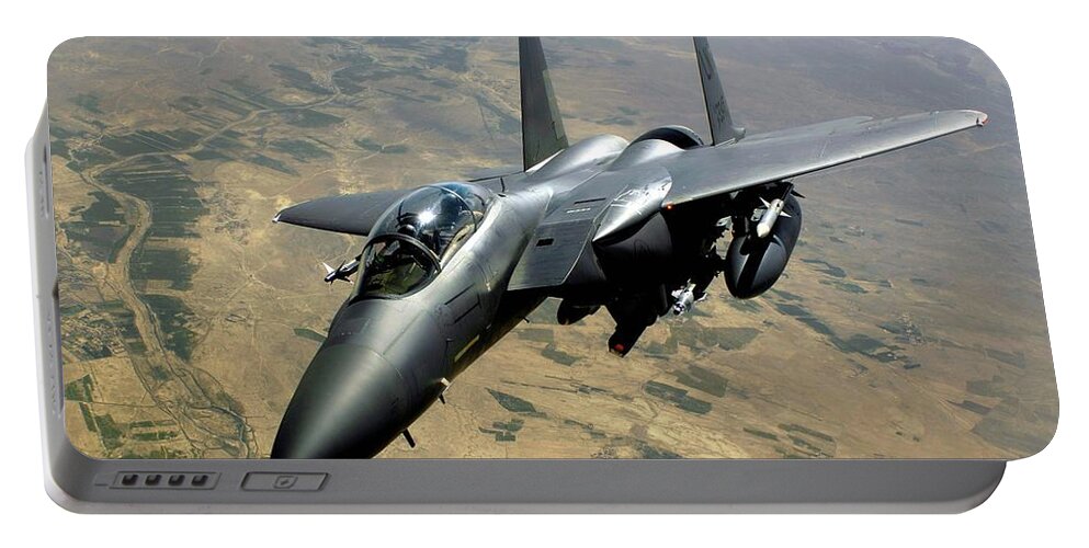 Mcdonnell Douglas F-15e Strike Eagle Portable Battery Charger featuring the photograph McDonnell Douglas F-15E Strike Eagle by Jackie Russo
