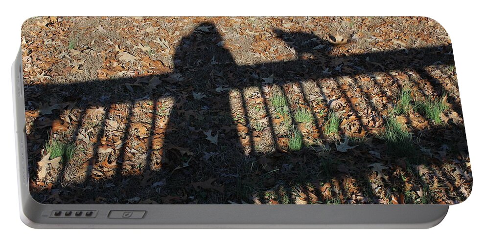 Shadow Portable Battery Charger featuring the photograph Me and My Shadow by Ali Baucom