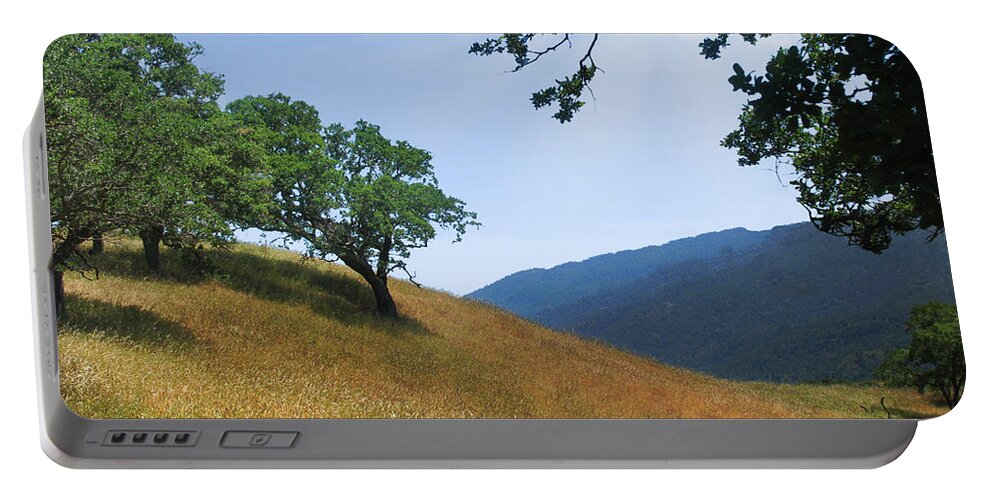 Landscape Portable Battery Charger featuring the photograph Meadow View Summer by Karen W Meyer