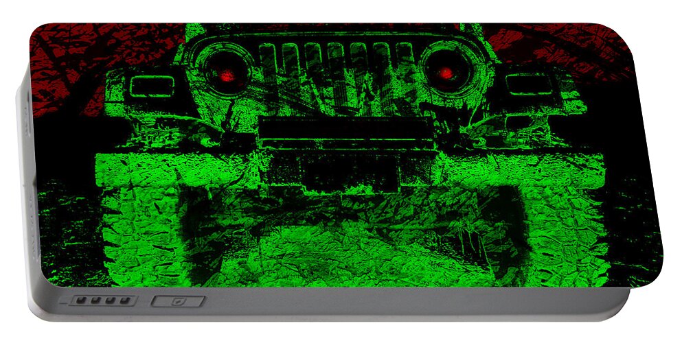 Jeep Portable Battery Charger featuring the photograph Mean Green Machine by Luke Moore