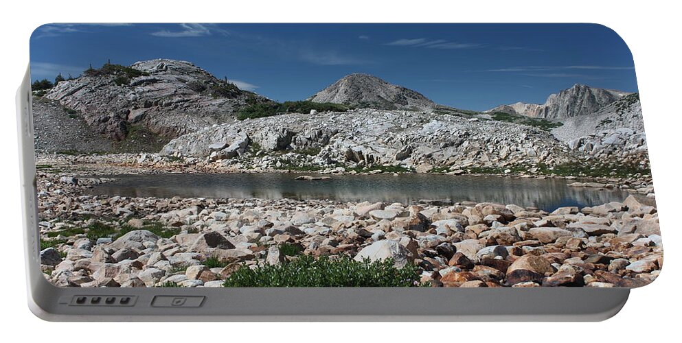 Snowy Range Pass Wyoming Medicine Bow Landscape Portable Battery Charger featuring the photograph Medicine Bow Vista by Barbara Smith-Baker