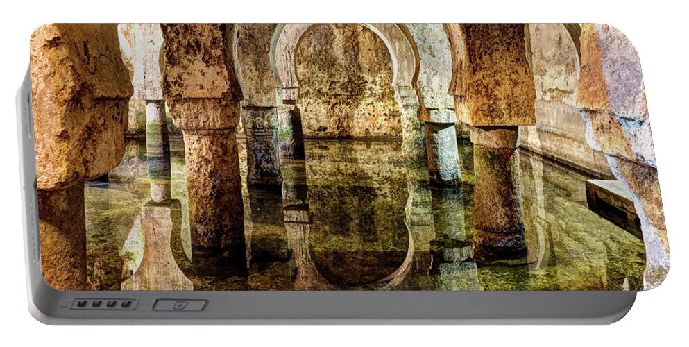 Cistern Portable Battery Charger featuring the photograph Medieval Cistern in Caceres 03 by Weston Westmoreland
