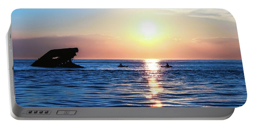 Cape May Portable Battery Charger featuring the photograph Meet Me at Sunset by Colleen Kammerer
