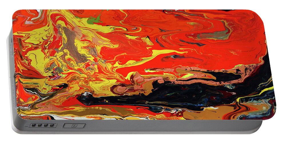 Fusionart Portable Battery Charger featuring the painting Melt by Ralph White