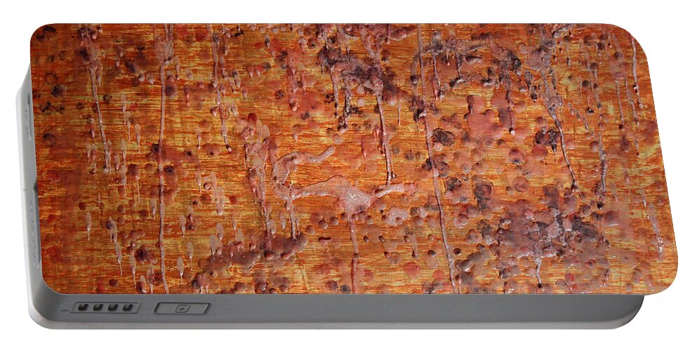 Wood Portable Battery Charger featuring the painting Melting by Ken Figurski