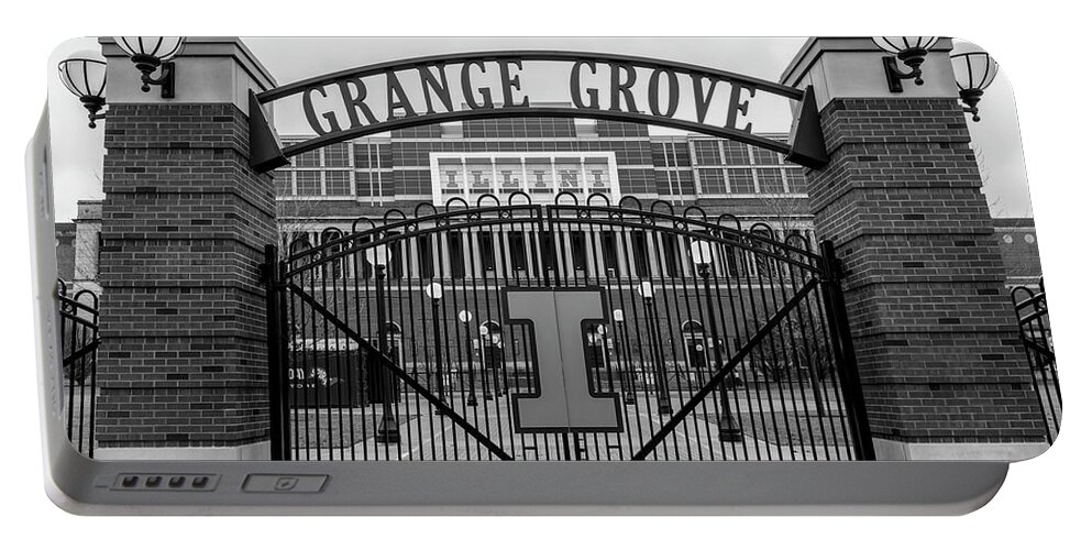 Big Ten Portable Battery Charger featuring the photograph Memorial Stadium Grange Grove by John McGraw