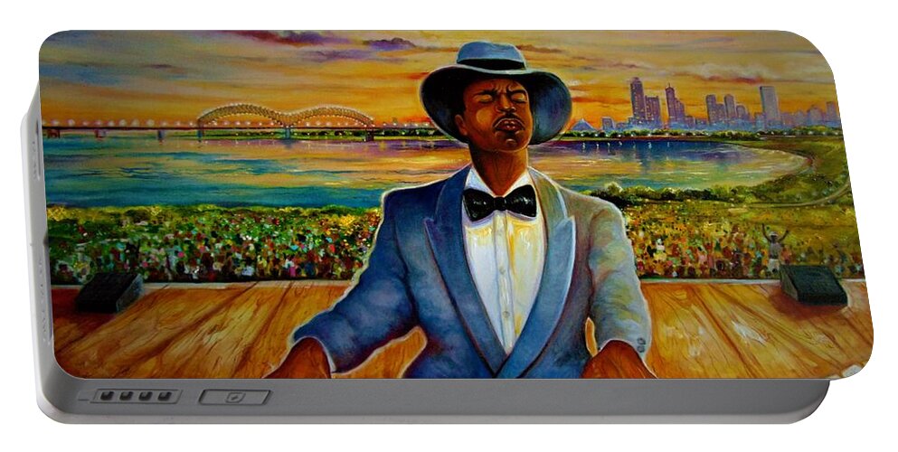 African American Art Portable Battery Charger featuring the painting Memphis In May by Emery Franklin
