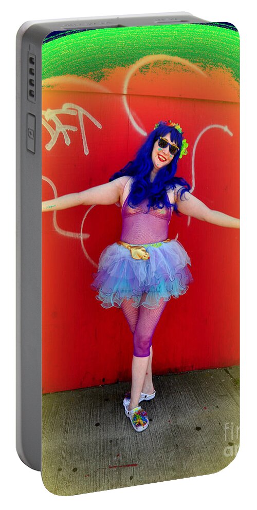 Bklyn Portable Battery Charger featuring the photograph Mermaid Parade 2012 by Mark Gilman