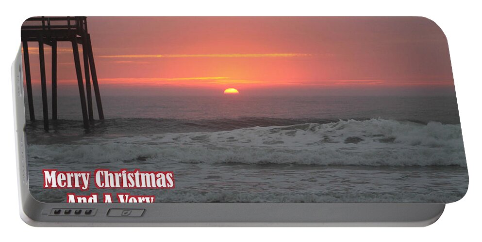 Merry Christmas Portable Battery Charger featuring the photograph Merry Christmas Sunrise by Robert Banach