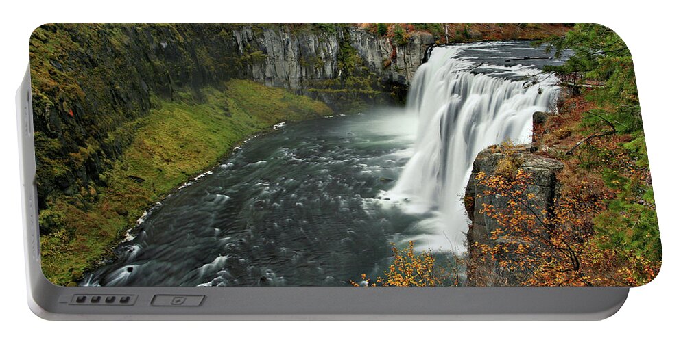 Idaho Portable Battery Charger featuring the photograph Mesa Falls by Wesley Aston