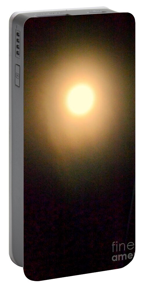 Abstract Portable Battery Charger featuring the photograph Messing With The Moon 5 by Diane montana Jansson