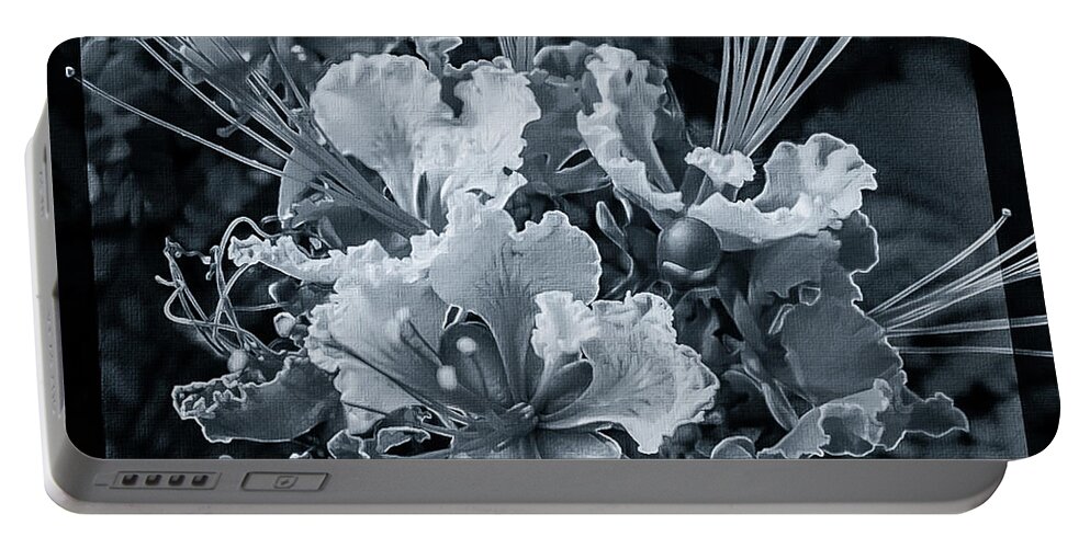 Mexican Bird of Paradise BW Portable Battery Charger by Mona Stut - Pixels