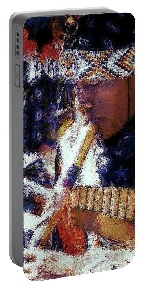 Man Portable Battery Charger featuring the photograph Mexican Street Musician by Lori Seaman