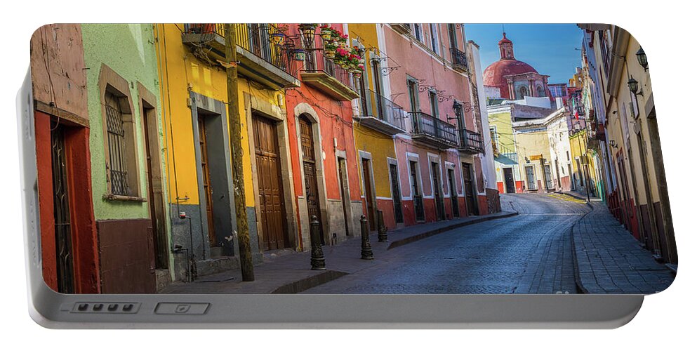 America Portable Battery Charger featuring the photograph Mexico Street by Inge Johnsson