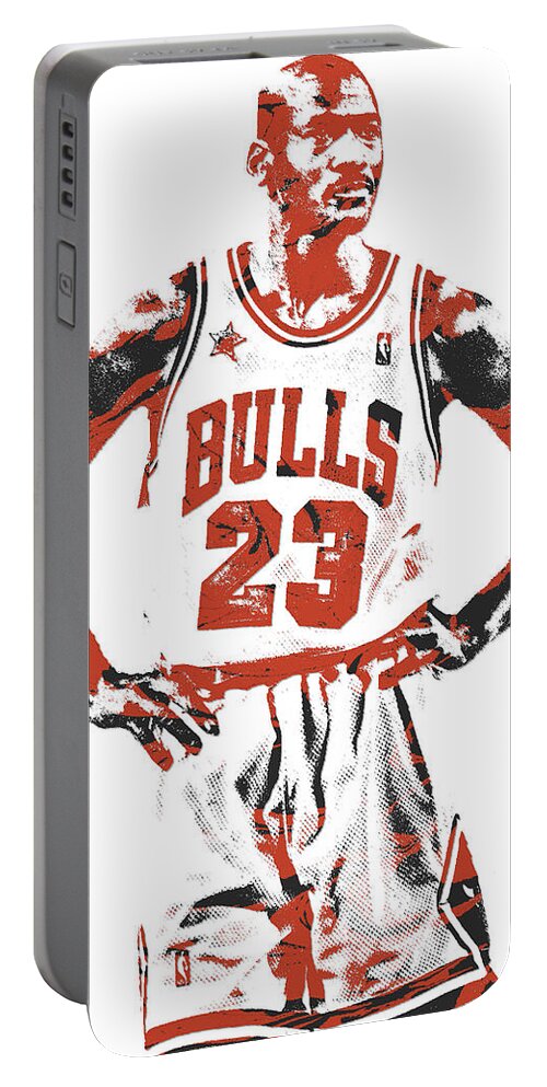 Michael Jordan CHICAGO BULLS PIXEL ART 16 T-Shirt by Joe Hamilton
