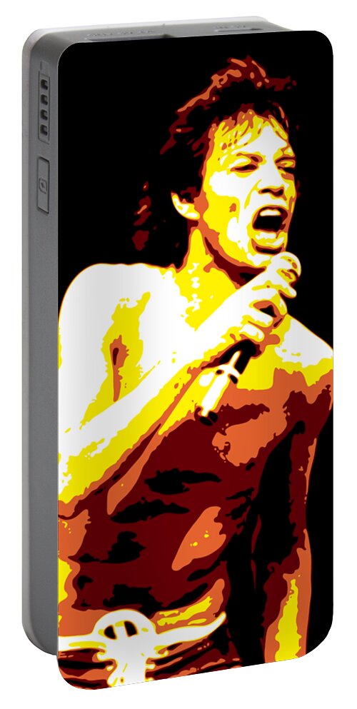 Mick Jagger Portable Battery Charger featuring the digital art Mick Jagger by DB Artist
