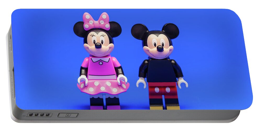 Mickey And Minnie Portable Battery Charger featuring the photograph Mickey and Minnie by Samuel Whitton