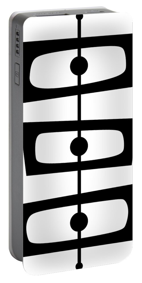 Mid Century Modern Portable Battery Charger featuring the digital art Mid Century Shapes 1 by Donna Mibus
