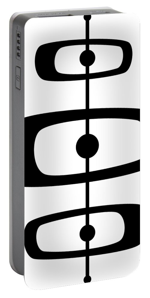 Mid Century Modern Portable Battery Charger featuring the digital art Mid Century Shapes 2 by Donna Mibus