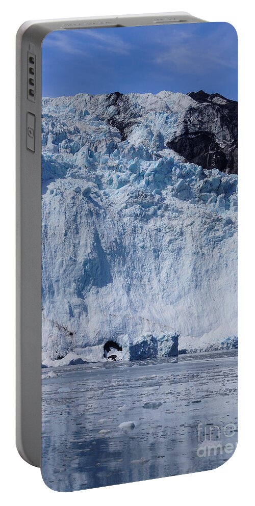 Alaska Portable Battery Charger featuring the photograph Mighty Holgate Glacier by Jennifer White