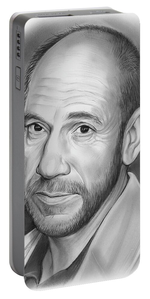 Miguel Ferrer Portable Battery Charger featuring the drawing Miguel Jose Ferrer by Greg Joens