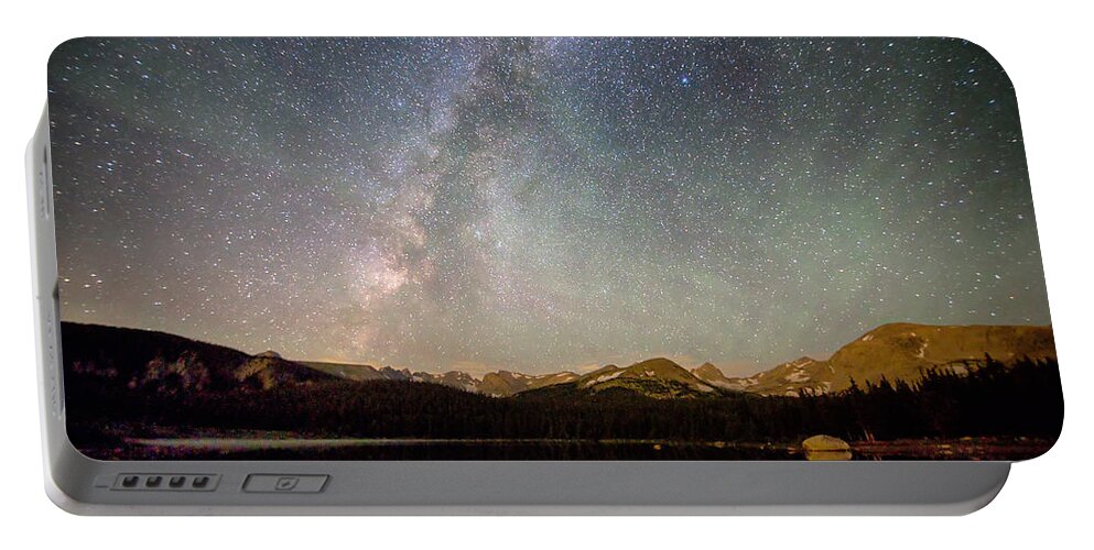 Milky Way Portable Battery Charger featuring the photograph Milky Way Over The Colorado Indian Peaks by James BO Insogna