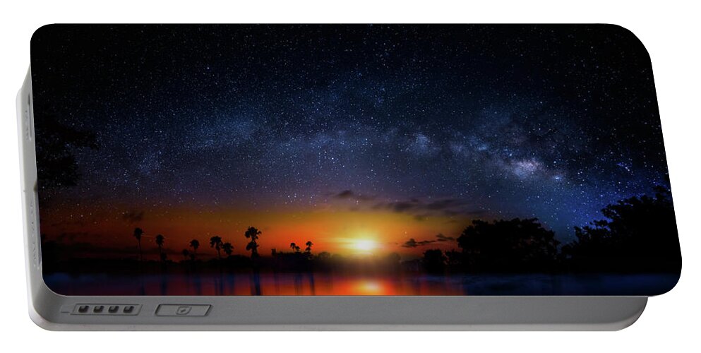 Milky Way Portable Battery Charger featuring the photograph Milky Way Sunrise by Mark Andrew Thomas