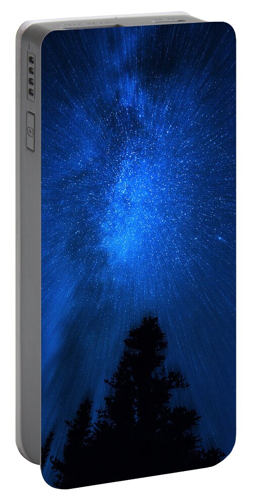 Milkyway Portable Battery Charger featuring the digital art Milky Way Zoom by Pelo Blanco Photo