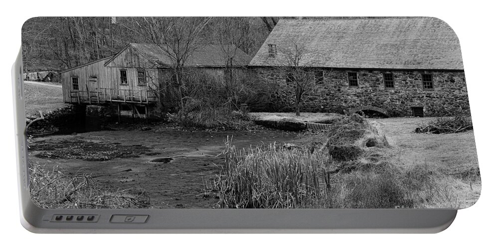 Paul Ward Portable Battery Charger featuring the photograph Mill in black and white by Paul Ward