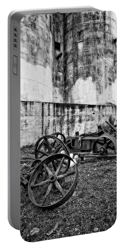 Mill Portable Battery Charger featuring the photograph Mill Wheels by Alan Raasch