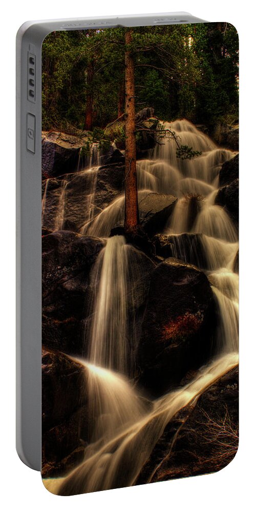 California Portable Battery Charger featuring the photograph Quaking Aspen Falls along Tioga Pass by Roger Passman