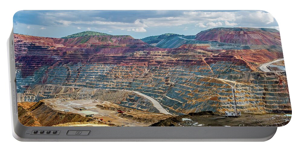 Santa Rita Mine Portable Battery Charger featuring the photograph Mining Operation by Stephen Whalen