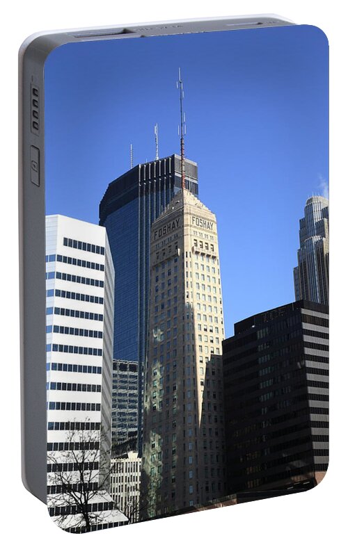 America Portable Battery Charger featuring the photograph Minneapolis Skyscrapers 12 by Frank Romeo
