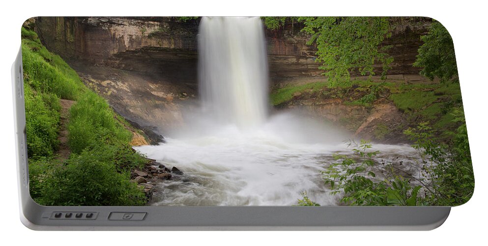 Minnehaha Falls Portable Battery Charger featuring the photograph Minnehaha Falls by Nancy Dunivin