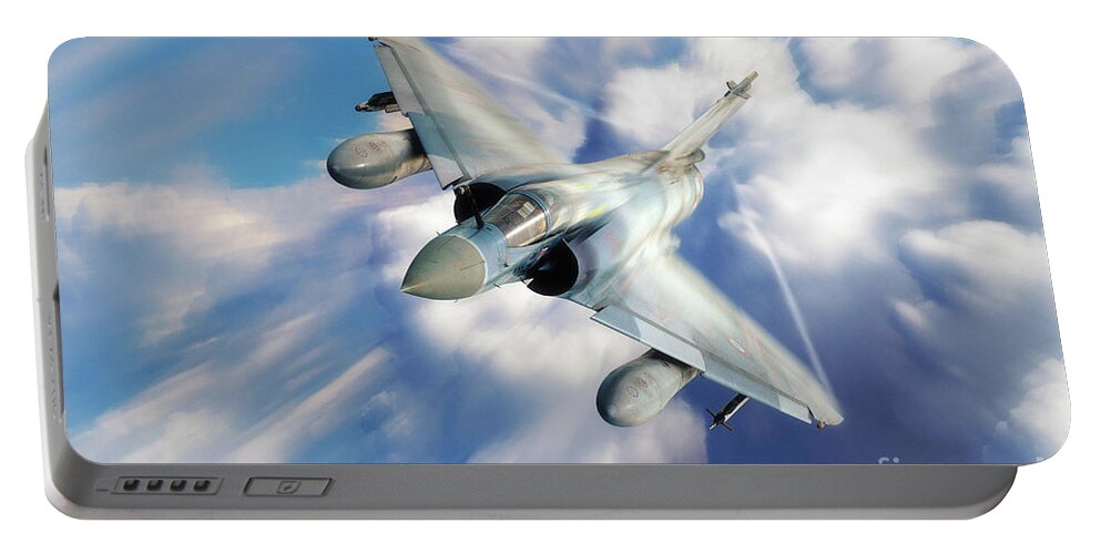 Mirage 2000 Portable Battery Charger featuring the digital art Mirage 2000 by Airpower Art