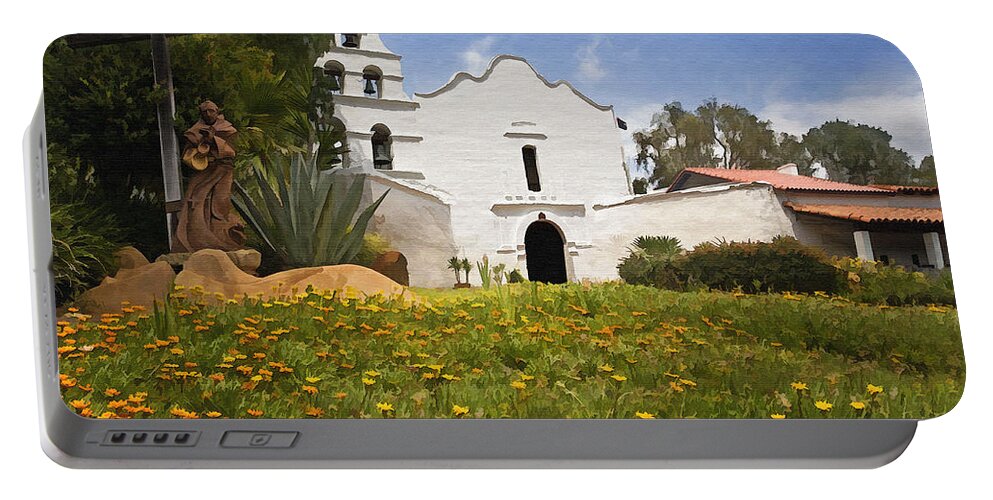 Architecture Portable Battery Charger featuring the photograph Mission San Diego de Alcala by Sharon Foster
