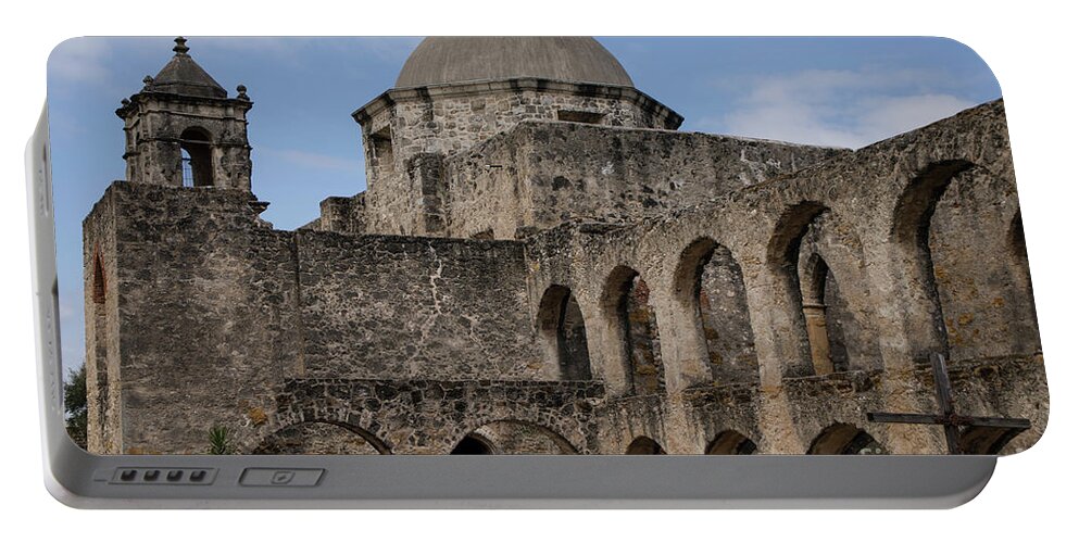 Church Portable Battery Charger featuring the photograph Mission San Jose - 1218 by Teresa Wilson