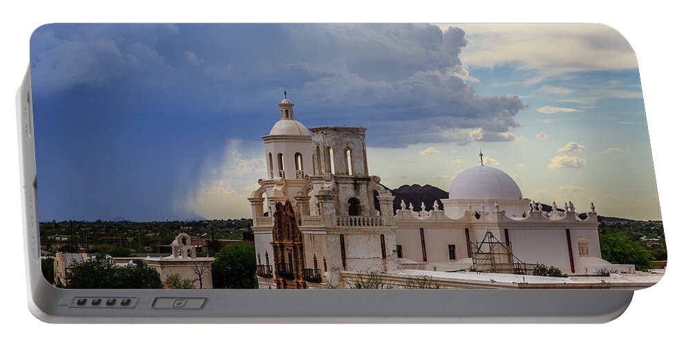 Christian Portable Battery Charger featuring the photograph Mission San Xavier del Bac by Dennis Swena